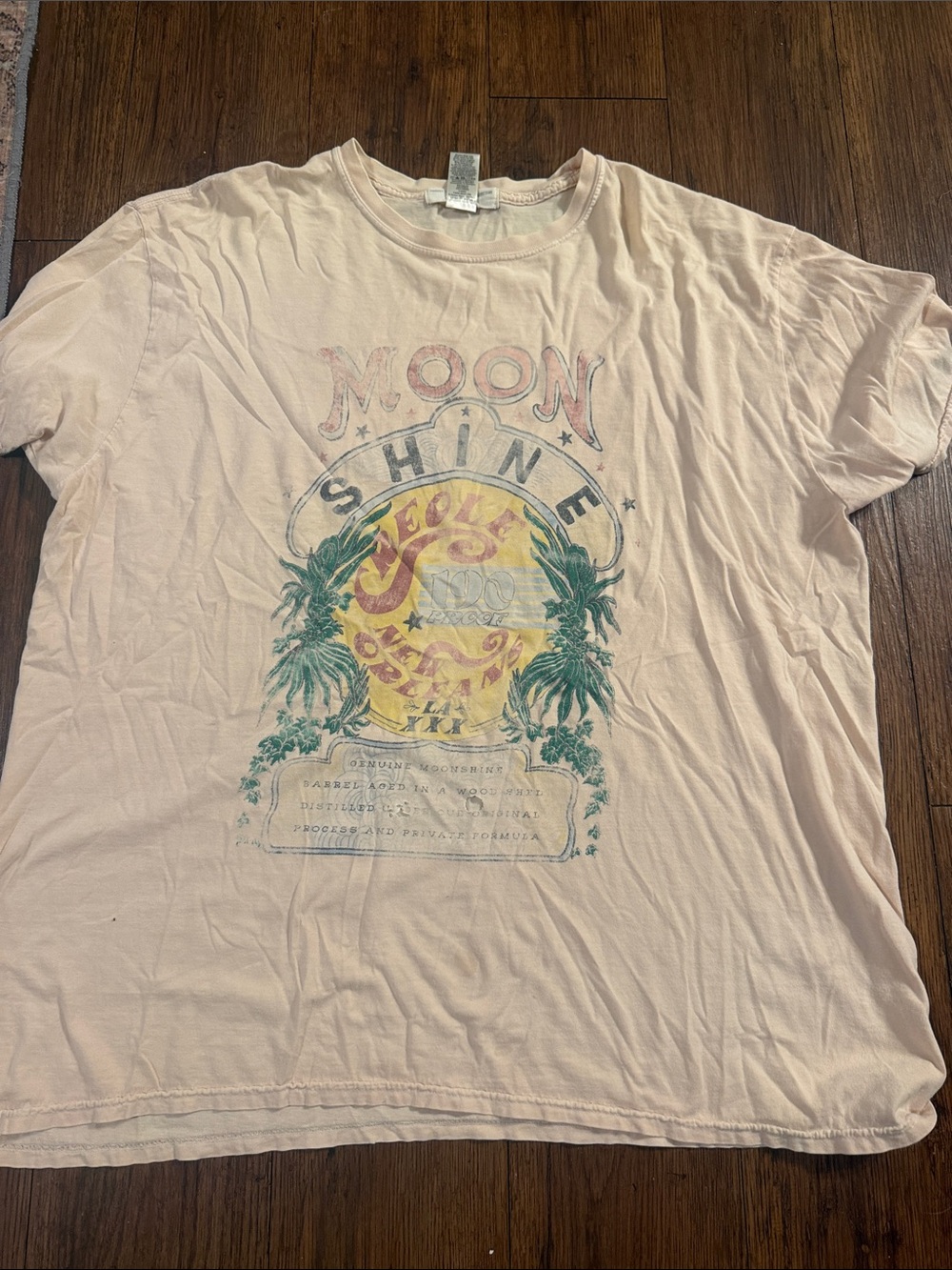 Project Social T Pale Pink 'Moon Shine' Graphic Tee